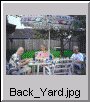 Dinner in back yard with my family