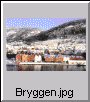 Bergen harbour at winter time