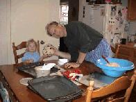 Making Rasin Buns With Daddy....